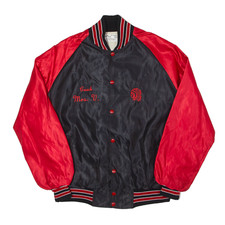 Vintage Tom's Sports Corner Varsity Usa Jacket Black 90s Womens L