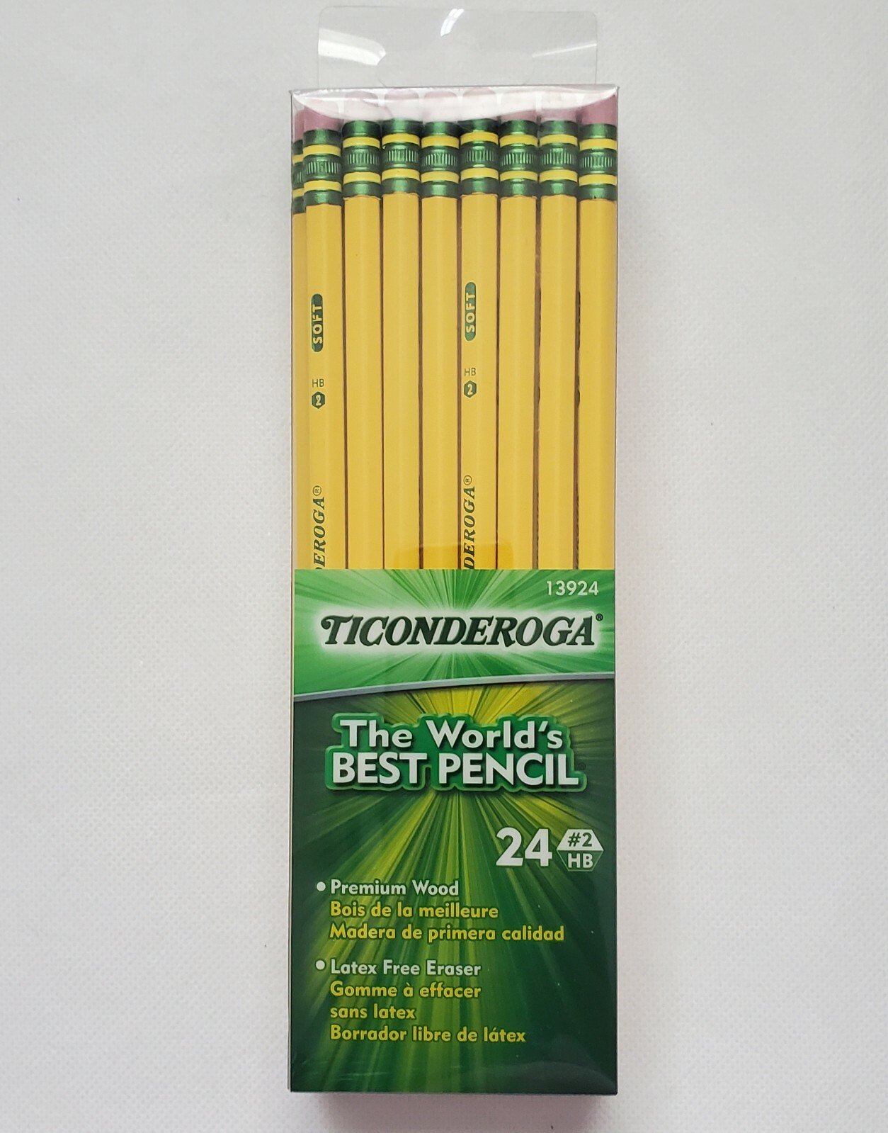 3x Paper Mate Pink Pearl LatexFree 3Pack Erasers & 24 Ticonderoga Pencil #2, C41