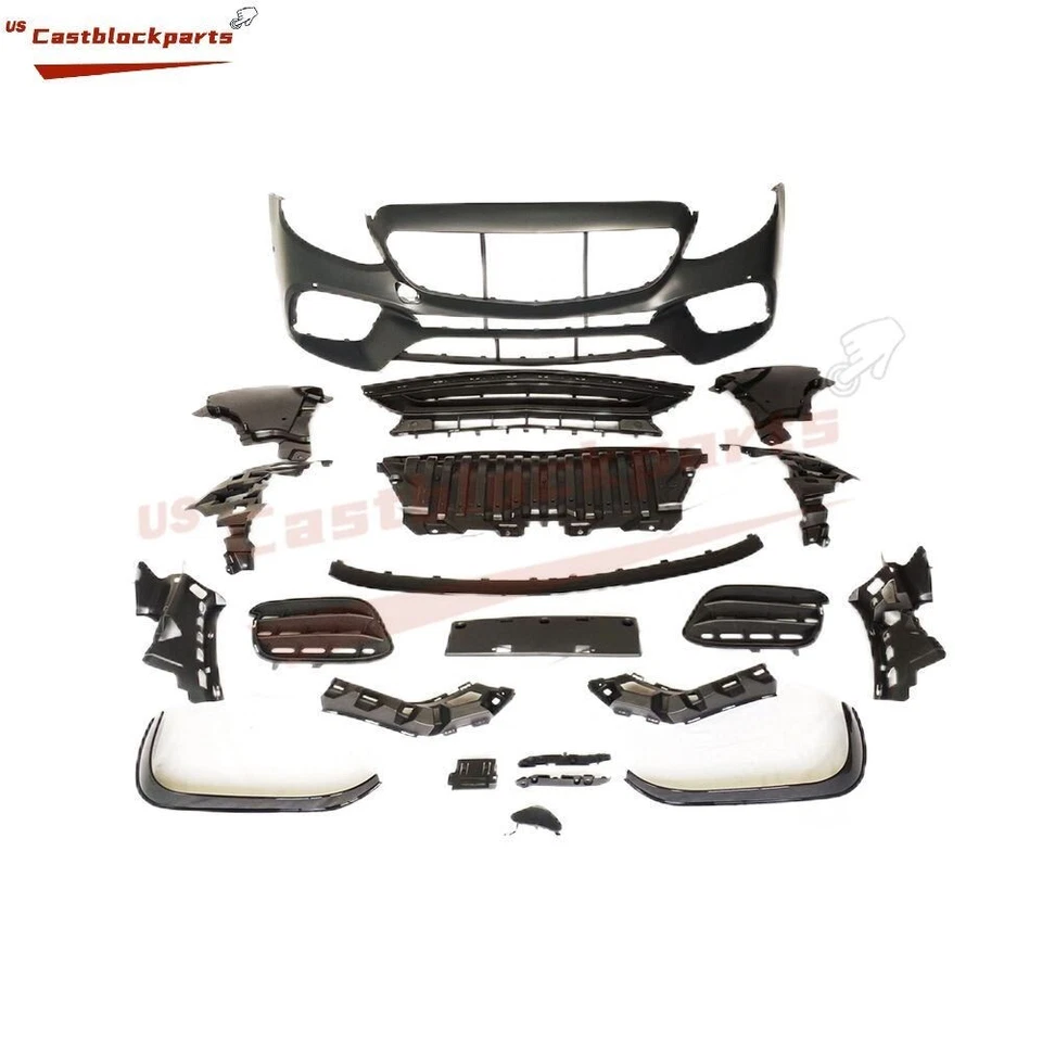 For 2016-2020 Mercedes Benz E Class E300 E400 W213 Facelift E63 AMG Front Bumper - Image 2 of 4