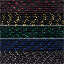 Metallic 550 Paracord with Sparkle Tracers - Lengths of 10', 25', 50', and 100'