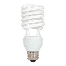 Satco S7232 26T2 26W T2 Spiral Compact Fluorescent Medium E26 4100K Cool White