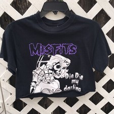 Rare Vintage Misfits Shirt Medium Die Die My Darling 90s 1990s Rare Crop Top