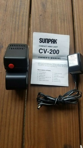 Luz de video compacta Sunpak CV-200 con cargador y manual del propietario - Imagen 3 de 3