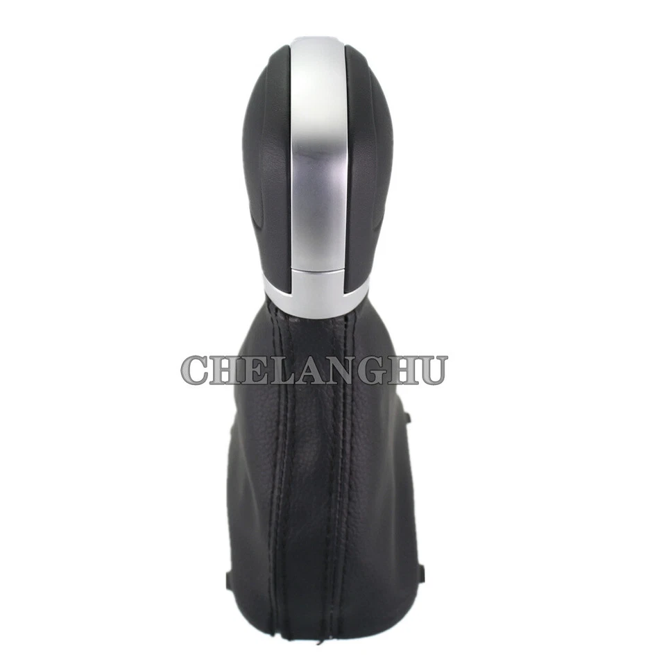 Pomo de cambio de marchas automático de cuero para VW Jetta 5 MK5 2006 2007 2008 2009 2010 Foto 4 de 4