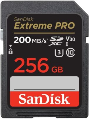 SanDisk Extreme PRO SDXC UHS-I Speicherkarte 256 GB V30, 200 MB/s, U3, 4K UHD