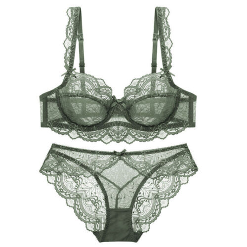 Plus Size Bras Set Womens Bras Lace Sheer Brassiere Underwire Lift Sexy Lingerie - Afbeelding 1 van 32