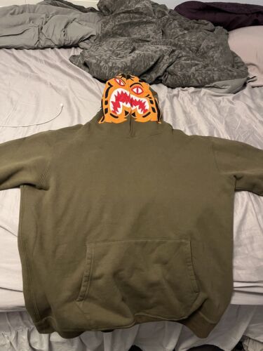 Green Pullover Tiger Shark Hoodie - Picture 1 of 5