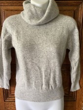 Vintage Woodward Collection Italy Gray Angora Lambswool Sweater Petite 28