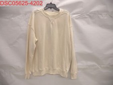 Goodfellow  Co Men's White Sand Crewneck Pullover Sweatshirt, L 195994942525