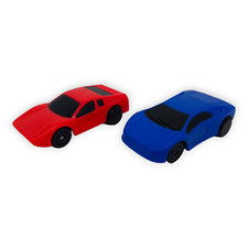 Hot Wheels MC Donalds Sportwagen Rot Blau Fahrzeug Auto 1 64 Car Kunststoff