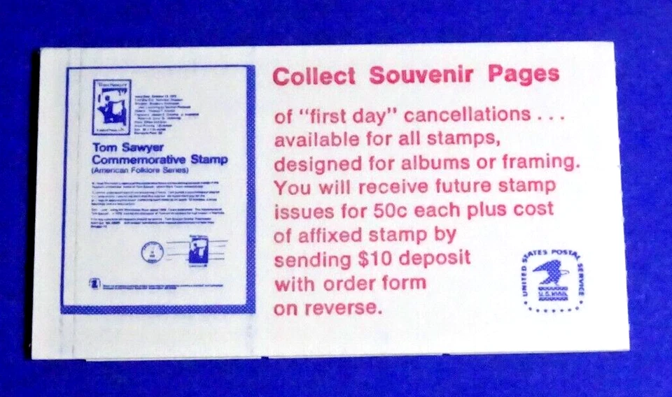 US BK 132 $1 SC# 1623Bc  1-9c STAMP  + 7-13c STAMPS FLAG OVER CAPITOL SEALED #1 - Image 2 of 3