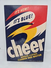 Cheer Laundry Detergent Box 1 Lb 5 oz Unopened Full Box Vintage