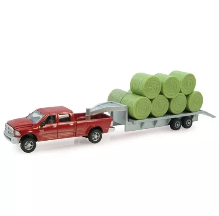 Ertl Farm Country Toy Dodge Ram 2500 Pickup Truck Trailer Bales Set MIP 1/64 - Image 2 of 2