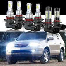 For Acura MDX 2001-2003 LED Headlight Hi-Lo Beam+Fog Light Bulb Combo Kit