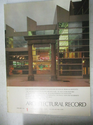 ARCHITECTURAL RECORD MAGAZINE JAN 1981 CASE WESTERN RESERVE UNIVERSITY CLEVELAND