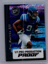 Tre Harris III 2024 Leaf Football 1/1 Pre Production Proof