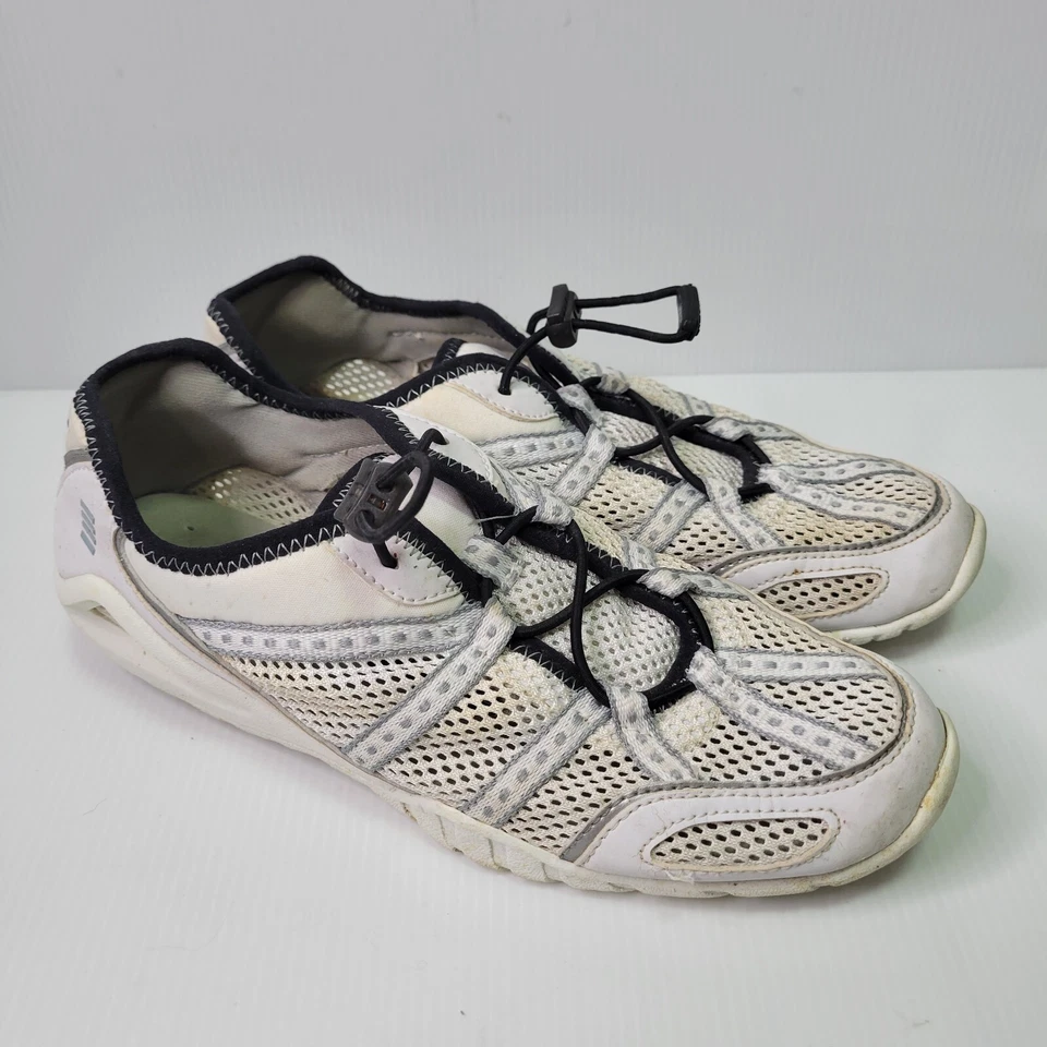 Lands End Mesh Water Shoes Womens Size 8.5 B White with Bungie Laces - Image 2 of 4