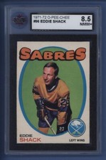 1971-72 OPC O-PEE-CHEE #96 EDDIE SHACK KSA 8.5 NMM+ Buffalo Sabres *VERY LOW POP