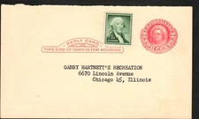 Postcard Postal Card Bowling League Advertising Card Martha Washington Postage