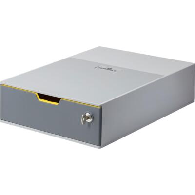 DURABLE  760127 DURABLE Schubladenbox VARICOLOR 1 SAFE, grau, abschließbar