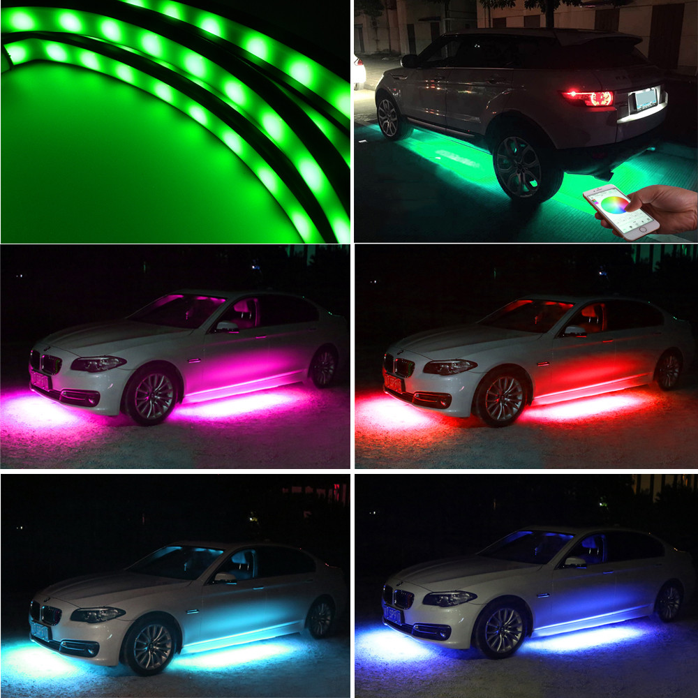 【中古】 Glowing Underground RGB APP Control Chassis JDM Underbody Underglow Lamp Neon