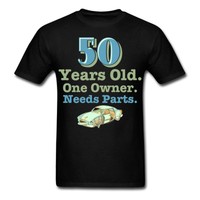 Wrecked Car 50th Birthday Funny Men's T-shirt Wrecked Car 50th Birthday Funny Men's T-shirt
