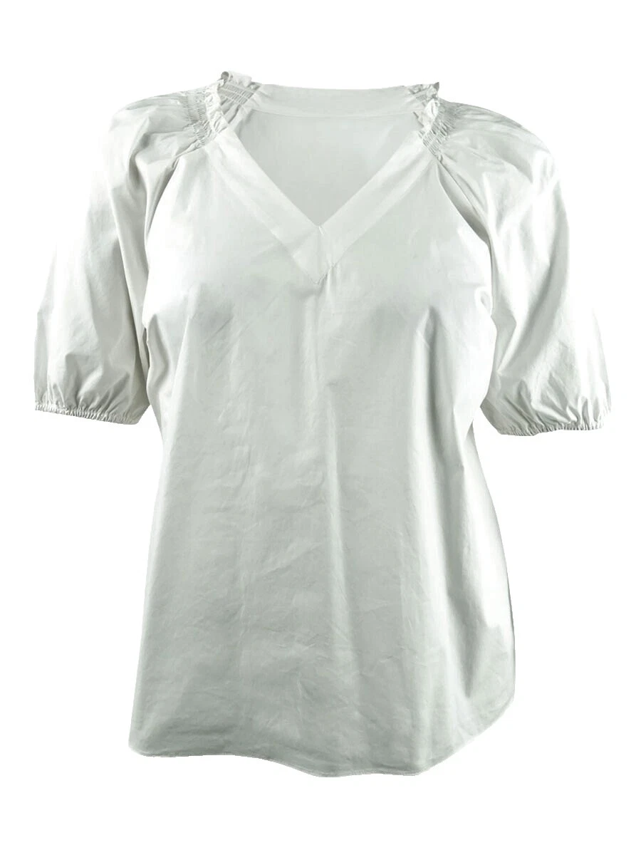 Top de algodón blanco Alfani para Mujeres