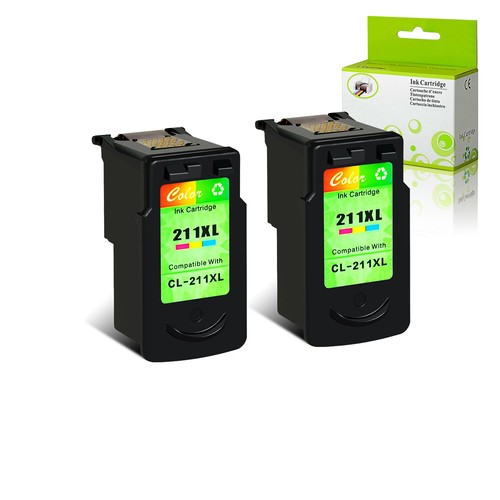 2PK CL 211XL 211 XL Color Ink for Canon PIXMA MP250 MP495 MX340 MP499 MP270