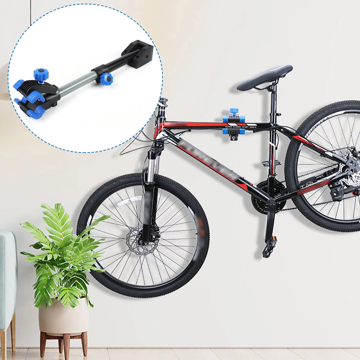 Bike Wall Mount Rack Foldable Bicycle Stand Clamp Clip Storage Hanger Steel