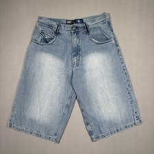 VTG Southpole Jean Shorts Mens Size 30 Baggy Denim Y2K Skater Jorts Light Wash