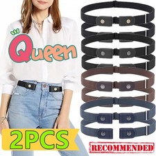 Buckle-Free Elastic Belt Adjustable Invisible Stretch Belt for Men Women Pants