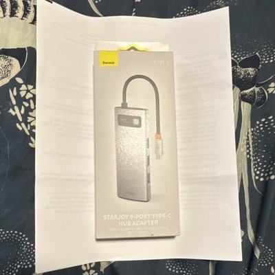 Baseus StarJoy 9-Port Type-C Hub Portable Silver USB-C Adapter
