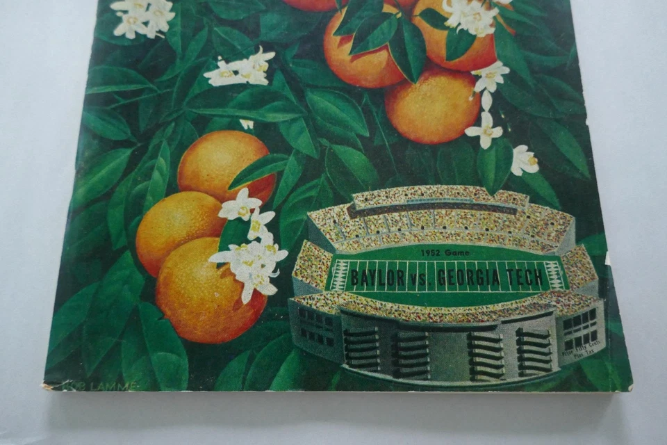 1952 Football Program Orange Bowl Baylor vs Georgia Tech - Image 3 of 4