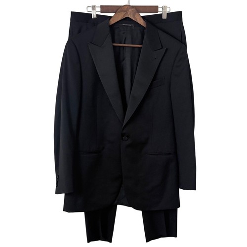 Ermenegildo Zegna Tuxedo Suit Black Multiseason Mila Wool 48C 43" Chest Short