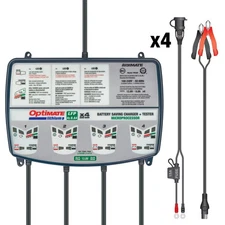 Tecmate Optimate Lithium 4s 0.8A Quad Bank, TM485, 8-Step 4x12.8V 0.8A Lithium