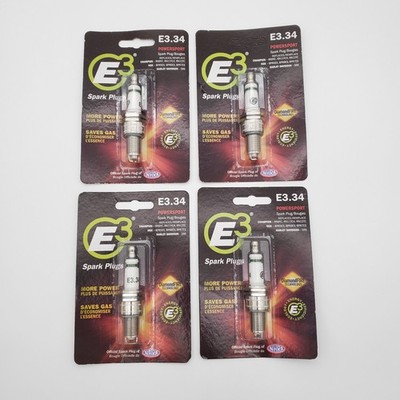 E3 Spark Plugs E3.34 (QTY 4) Replaces RN9YC, 5R6, BPR7ES, RN12YC, BPR6ES, BPR5ES
