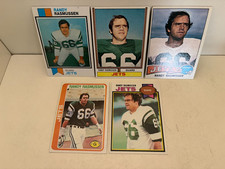 LOT OF 5 RANDY RASMUSSEN 1970s Cards Rookie #99 36 307 247 306 NEW YORK JETS EX+