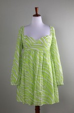 MICHAEL MICHAEL KORS NWT $195 Shirred Square Neck Babydoll Dress Size 12