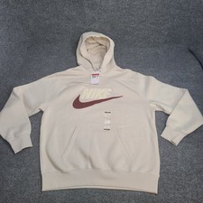 Nike Sweatshirt Mens Large Beige Light Orewood Brown Club Fleece Hoodie Sweater