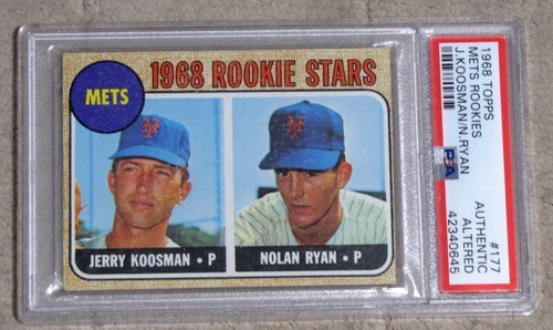 1968 Topps #177 Mets Rookies Jerry Koosman / Nolan Ryan PSA Authentic Altered