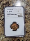 NGC MS-65 RD 1909-P VDB Lincoln Cent, Blazing, Full-Red Gem!