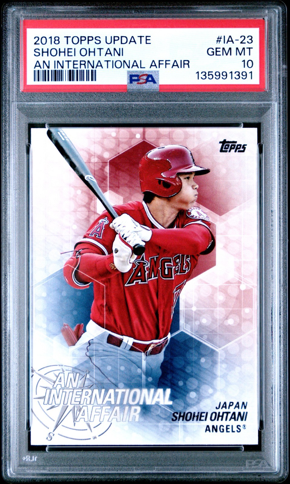 2018 Topps Update - An International Affair Shohei Ohtani #IA-23 (RC) PSA 10