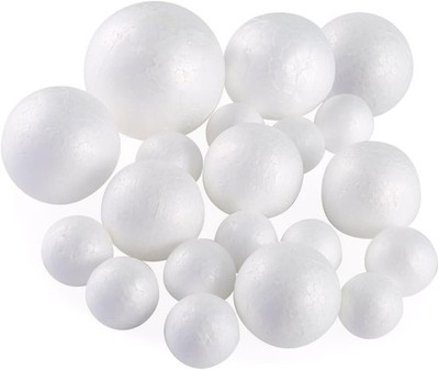 20 Pieces 5 Sizes White Foam Balls Polystyrene Craft Balls Art Decoration Foa...