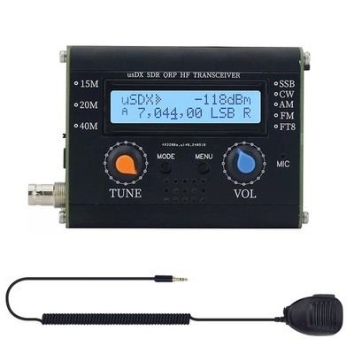 USDX SDR QRP HF-Transceiver QCX-SSB zu SSB 3-Band 5W All Mode mit Handmikrofon