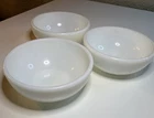 Vintage Pyrex Milk Glass Cereal Bowls Set of 3 White Chili by Corning