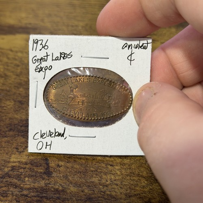 #ad 1936 Great Lakes Expo Cleveland OH Elongated Wheat Cent ***RARE ORIGINAL*** $19.95