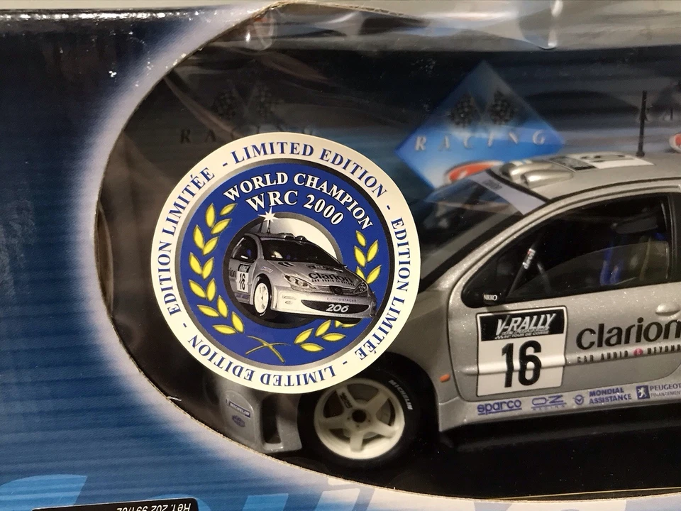 LJ924 SOLIDO 202991/02 1/18 Voiture Peugeot 206 WRC 1999 2000 Tour de Corse 16 - Image 3 of 4