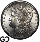 1881-S Morgan Silver Dollar Coin, Lustrous Choice BU++