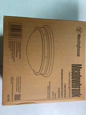 Westinghouse 6370600 Meadowbrook 2-Light 13'' LED Flush Mount, Oil Rubbed Bronze