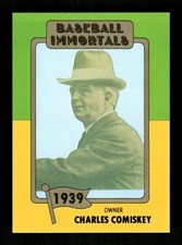 1980 SSPC Baseball Immortals 1st printing no mlb logo 19 Charles Comiskey EXEC B